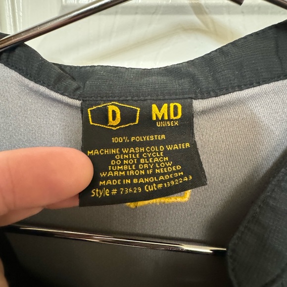 Vintage D Black & Gray True Mechanic Button Down Work Shirt STAINED Men’s M - Picture 3 of 8